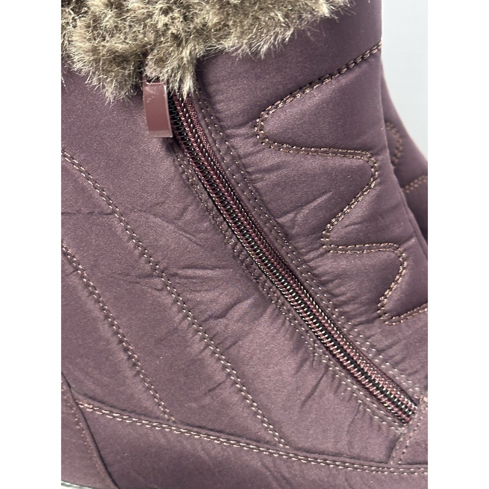 Flexus Italian Comfort Women's Burgundy Snow Boots Size 38 (7.5-8) - Picture 8 of 16